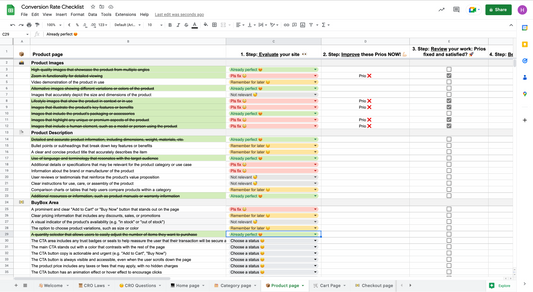 Conversion Rate Checklist